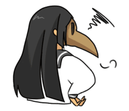 Gas mask boy and Plague doctor mask girl sticker #5031675