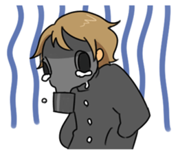 Gas mask boy and Plague doctor mask girl sticker #5031678