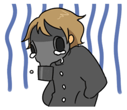 Gas mask boy and Plague doctor mask girl sticker #5031678