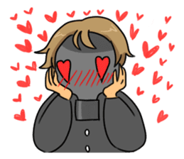 Gas mask boy and Plague doctor mask girl sticker #5031680