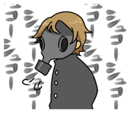 Gas mask boy and Plague doctor mask girl sticker #5031681