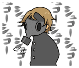 Gas mask boy and Plague doctor mask girl sticker #5031681