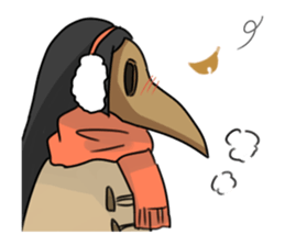 Gas mask boy and Plague doctor mask girl sticker #5031688