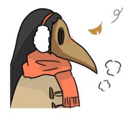 Gas mask boy and Plague doctor mask girl sticker #5031688