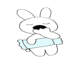 Nose big rabbit emotions sticker #5033471