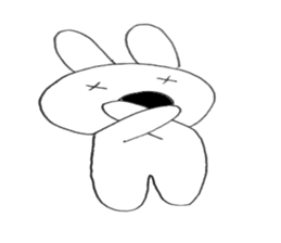 Nose big rabbit emotions sticker #5033474