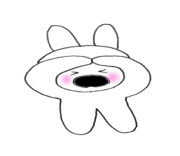 Nose big rabbit emotions sticker #5033475