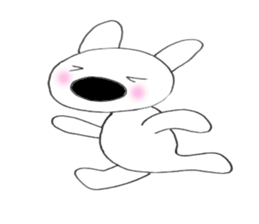 Nose big rabbit emotions sticker #5033477