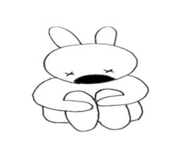 Nose big rabbit emotions sticker #5033481