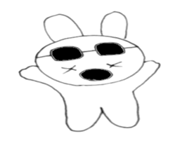 Nose big rabbit emotions sticker #5033484