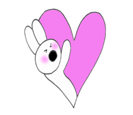 Nose big rabbit emotions sticker #5033496