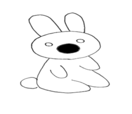 Nose big rabbit emotions sticker #5033498