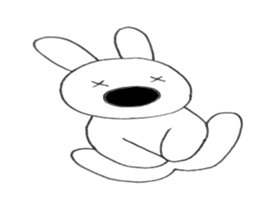 Nose big rabbit emotions sticker #5033499