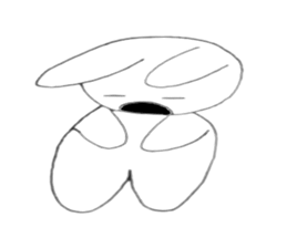 Nose big rabbit emotions sticker #5033500