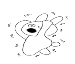 Nose big rabbit emotions sticker #5033501