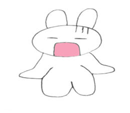 Nose big rabbit emotions sticker #5033502