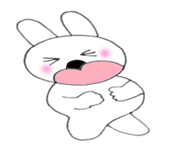 Nose big rabbit emotions sticker #5033507