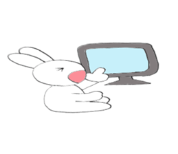 Nose big rabbit emotions sticker #5033508