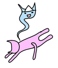 Gentle and laid-back cat sticker #5035583