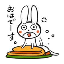 The cute and uncle of rabbit sticker #5036951