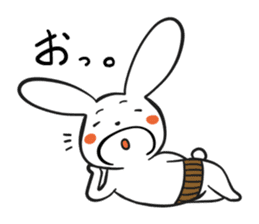 The cute and uncle of rabbit sticker #5036982