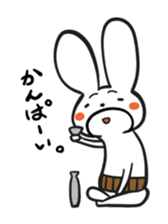 The cute and uncle of rabbit sticker #5036983