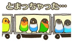 Travel by train with parrots & birds sticker #5037886