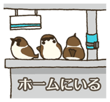 Travel by train with parrots & birds sticker #5037892