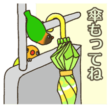 Travel by train with parrots & birds sticker #5037906