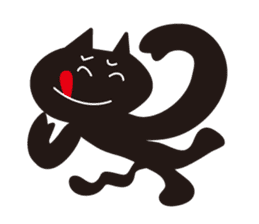 More overaction black cat sticker #5038038
