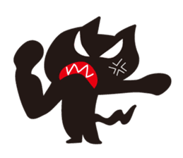 More overaction black cat sticker #5038040