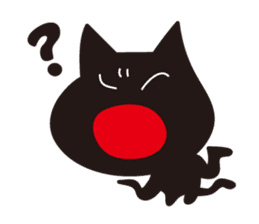 More overaction black cat sticker #5038041