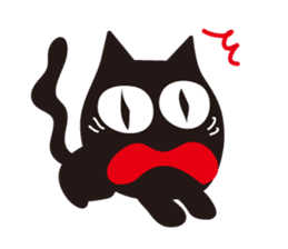 More overaction black cat sticker #5038042