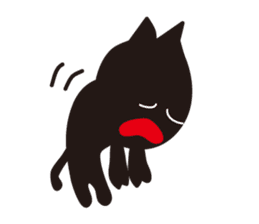 More overaction black cat sticker #5038047