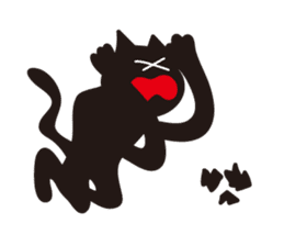 More overaction black cat sticker #5038048