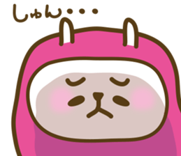 Cute Pink costume rabbit sticker #5038432