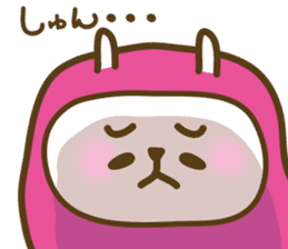 Cute Pink costume rabbit sticker #5038432