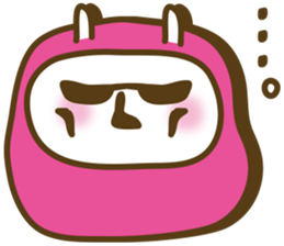 Cute Pink costume rabbit sticker #5038433