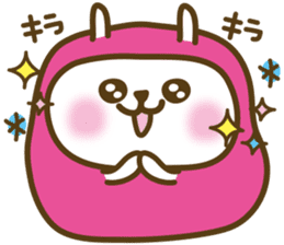 Cute Pink costume rabbit sticker #5038434