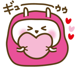 Cute Pink costume rabbit sticker #5038442