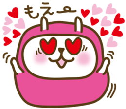 Cute Pink costume rabbit sticker #5038444