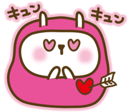 Cute Pink costume rabbit sticker #5038445
