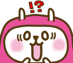 Cute Pink costume rabbit sticker #5038447