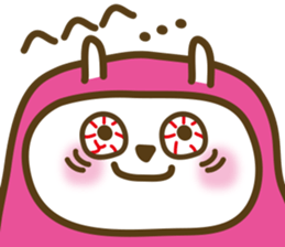 Cute Pink costume rabbit sticker #5038455
