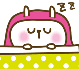 Cute Pink costume rabbit sticker #5038456