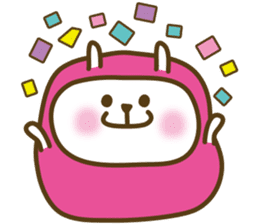 Cute Pink costume rabbit sticker #5038458