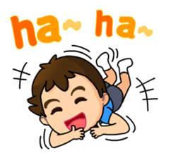 A-kuei and his lovely dog sticker #5038672