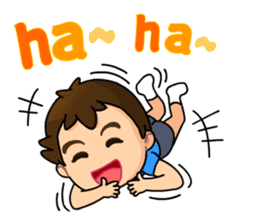 A-kuei and his lovely dog sticker #5038672