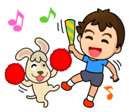 A-kuei and his lovely dog sticker #5038673