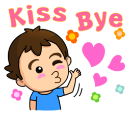 A-kuei and his lovely dog sticker #5038674